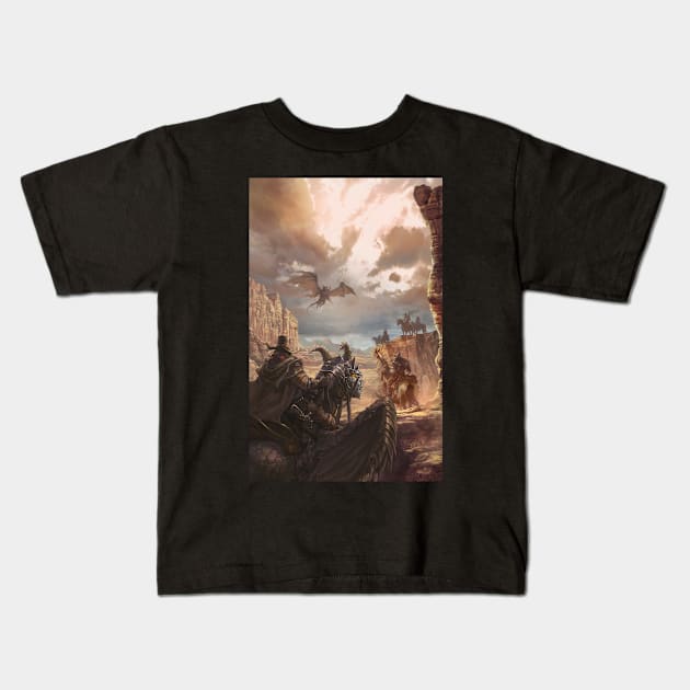 Infernal Fire: Legends of the Wild Weird West, A Weird Western Fantasy Kids T-Shirt by Joseph J Bailey Author Designs